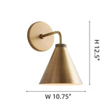 Industrial Style Metal Cone Wall Sconce