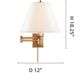 Vintage Metal Adjustable Swing Arm Wall Sconce
