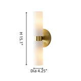 Luxury Ribbed Glass Vertical Tube Wall Lamp