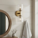 Luxury Metal Frame Glass Shade Wall Lamp