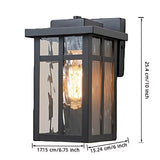 Industrial Outdoor Square Glass Wall Sconce