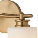 Retro Brass Looped Arm Glass Wall Lamp