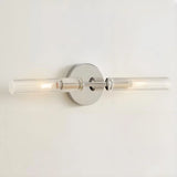 Luxury Double-Tube Ribbed Glass Wall Sconce