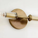 Luxury Double-Tube Ribbed Glass Wall Sconce