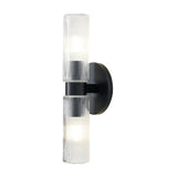 Luxury Ribbed Glass Vertical Tube Wall Lamp