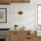 Luxury Double-Tube Ribbed Glass Wall Sconce