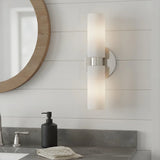 Luxury Ribbed Glass Vertical Tube Wall Lamp