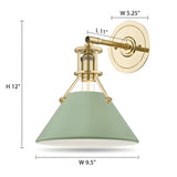 Elegant Metal Cone Colorful Wall Lamp