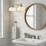 Industrial-Style Milky White Dome Wall Lamp