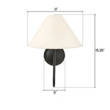 Retro Linen Brass Curved Wall Lamp
