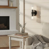 Luxury Ribbed Glass Vertical Tube Wall Lamp