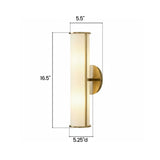 Modern Minimalist Fabric Cylinder Brass Wall Lamp