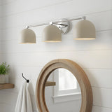 Modern Metal Dome Three-Head Wall Sconce
