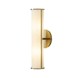 Modern Minimalist Fabric Cylinder Brass Wall Lamp