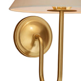 Retro Linen Brass Curved Wall Lamp