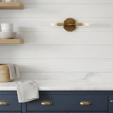 Luxury Double-Tube Ribbed Glass Wall Sconce