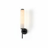 Art Deco Alabaster Rectangular Wall Sconce
