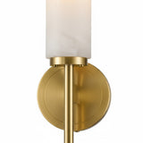 Art Deco Alabaster Rectangular Wall Sconce