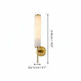 Art Deco Alabaster Rectangular Wall Sconce
