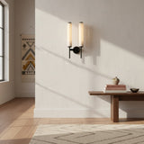 Art Deco Alabaster Rectangular Wall Sconce