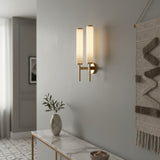 Art Deco Alabaster Rectangular Wall Sconce