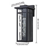 Industrial Outdoor Square Glass Wall Sconce