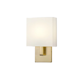Nordic Indoor Square Linen Blend Wall Sconce
