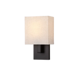 Nordic Indoor Square Linen Blend Wall Sconce