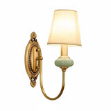 Classic American Ceramic Curved Wall Sconce