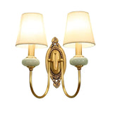 Classic American Ceramic Curved Wall Sconce