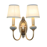 Classic American Ceramic Curved Wall Sconce