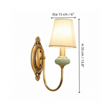 Classic American Ceramic Curved Wall Sconce