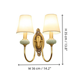 Classic American Ceramic Curved Wall Sconce