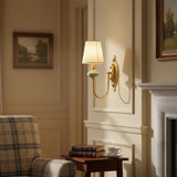 Classic American Ceramic Curved Wall Sconce