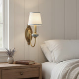 Classic American Ceramic Curved Wall Sconce
