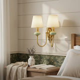 Classic American Ceramic Curved Wall Sconce