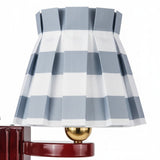 Classic Retro Fabric & Metal Twin Box-Pleat Wall Sconce