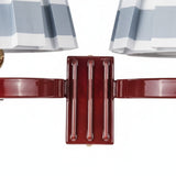 Classic Retro Fabric & Metal Twin Box-Pleat Wall Sconce