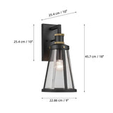 Contemporary Outdoor Circular Metal Wall Light