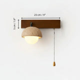 Contemporary Travertine Nut Design Wall Lamp