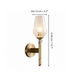 Elegant Brass & Crystal Linear Classic Wall Sconce