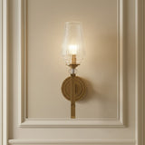 Elegant Brass & Crystal Linear Classic Wall Sconce