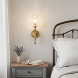 Elegant Brass & Crystal Linear Classic Wall Sconce