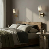 Elegant Brass & Crystal Linear Classic Wall Sconce