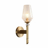 Elegant Brass & Crystal Linear Classic Wall Sconce