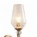 Elegant Brass & Crystal Linear Classic Wall Sconce