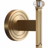 Elegant Brass & Crystal Linear Classic Wall Sconce