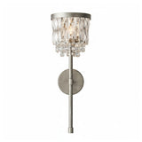 Elegant Metal Frame Crystal Prism Wall Sconce Fixture