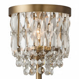 Elegant Metal Frame Crystal Prism Wall Sconce Fixture