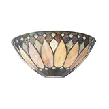 Vintage Tiffany Stained Glass Winged Wall Sconce